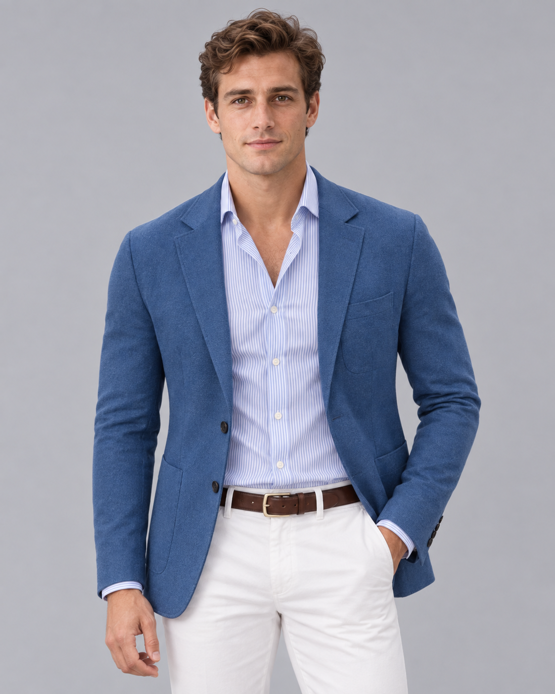 Men's Soft Knit Blazer Jacket | Tailored Fit