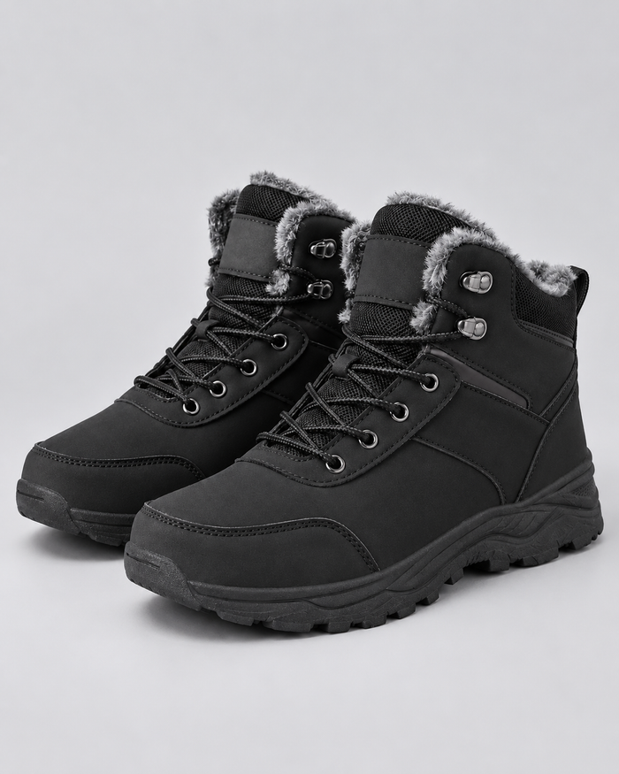 Men's Winter Ankle Boots | Plushed-Lined Collar