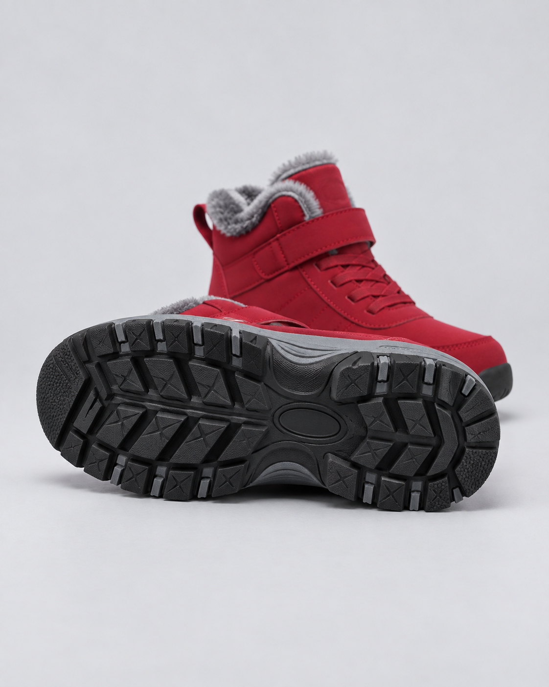 Men's Rugged Leather Winter Ankle Boots | Warm Plush Lined Lace-Up Shoes