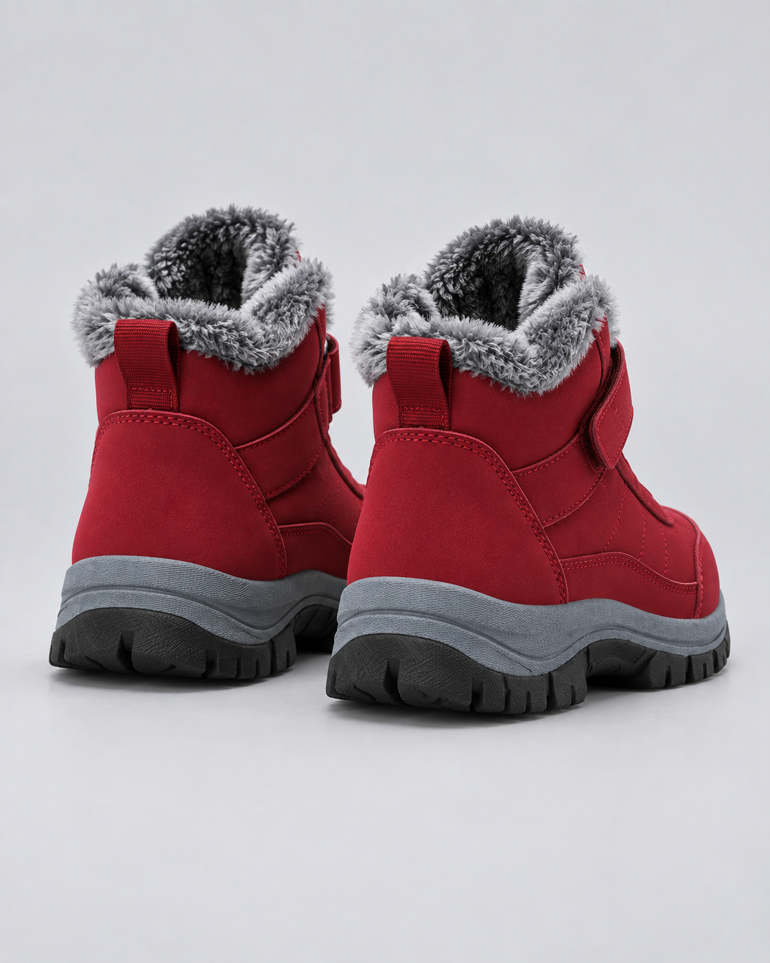 Men's Rugged Leather Winter Ankle Boots | Warm Plush Lined Lace-Up Shoes