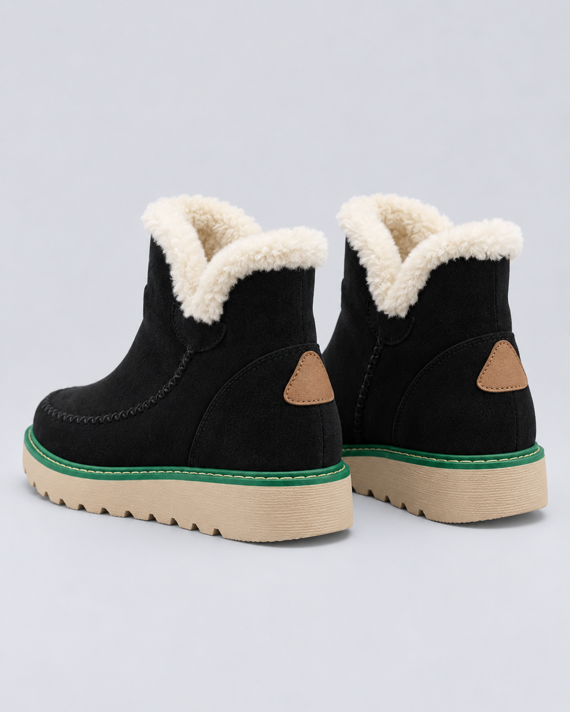 Women's Fleece Lined Platform Boots | Cozy Slip-On Casual Footwear