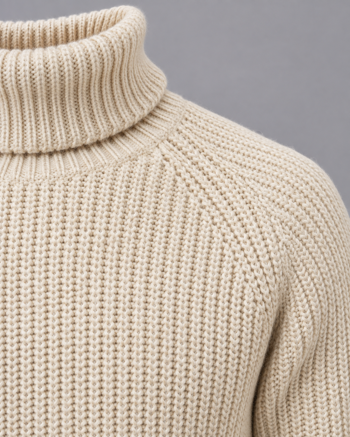 Men's Chunky Knit Turtleneck Sweater | Winter Jumper with Relaxed Fit