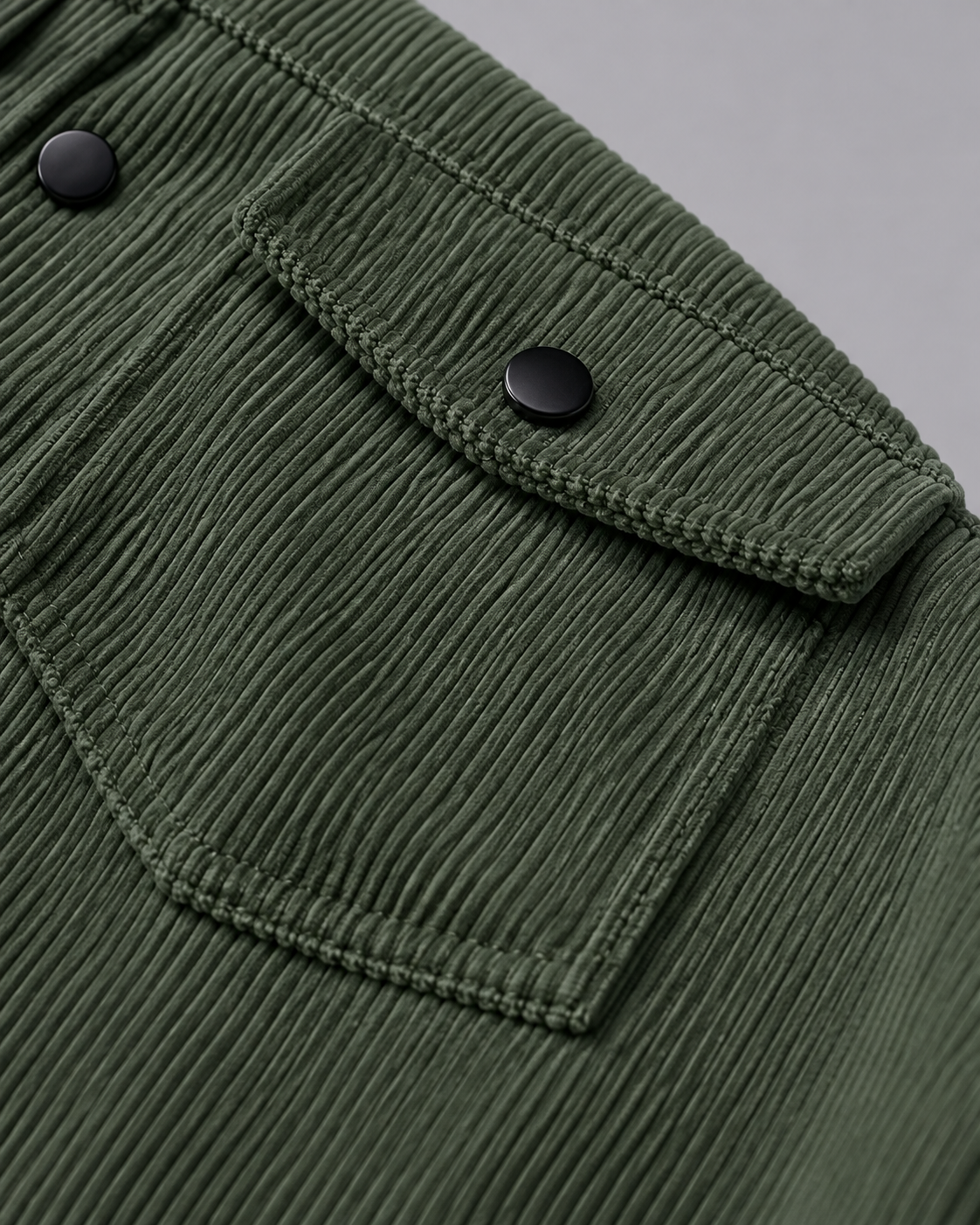 Men's Corduroy Workwear Jacket | Button-Up Multi-Pocket Overshirt