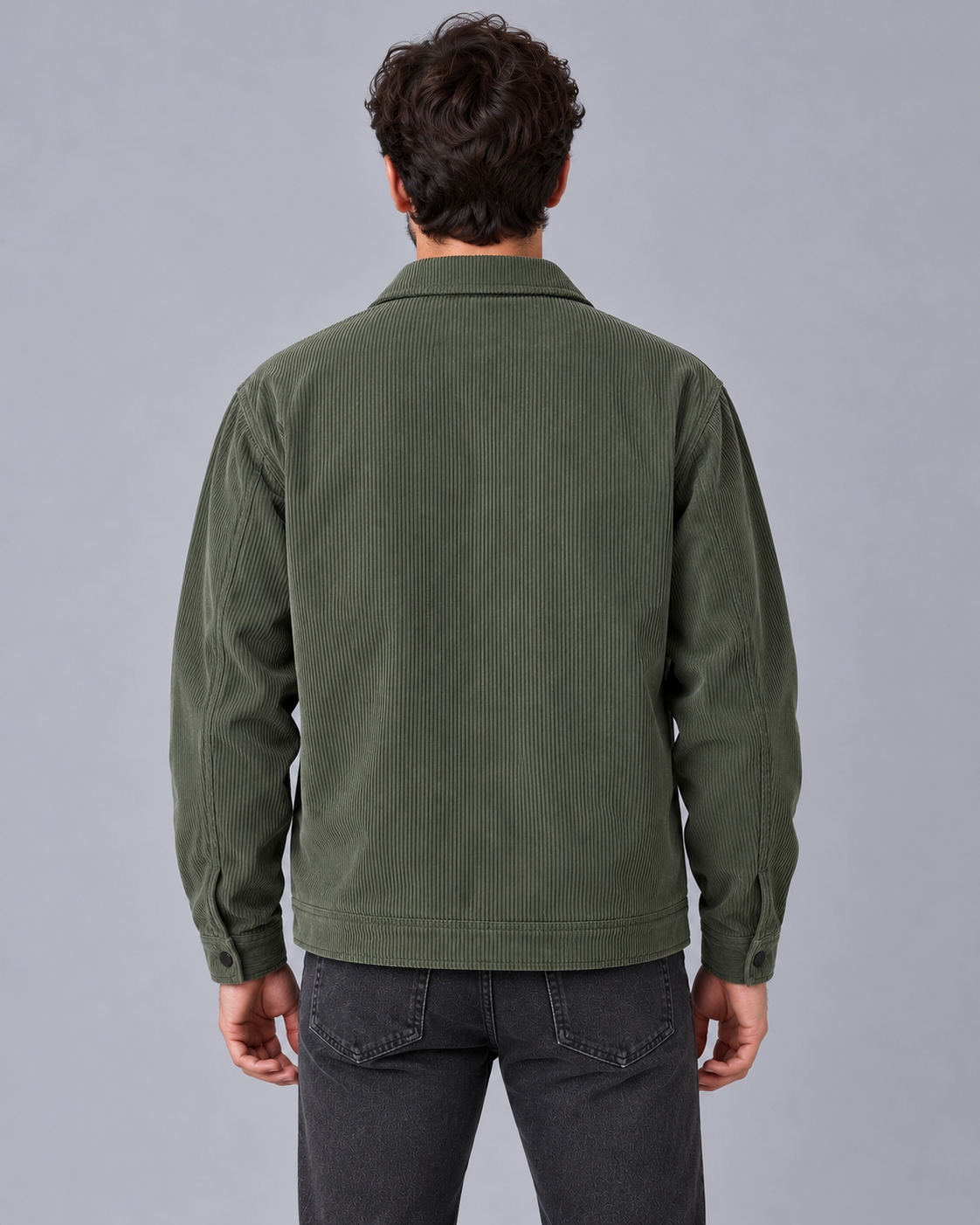 Men's Corduroy Workwear Jacket | Button-Up Multi-Pocket Overshirt