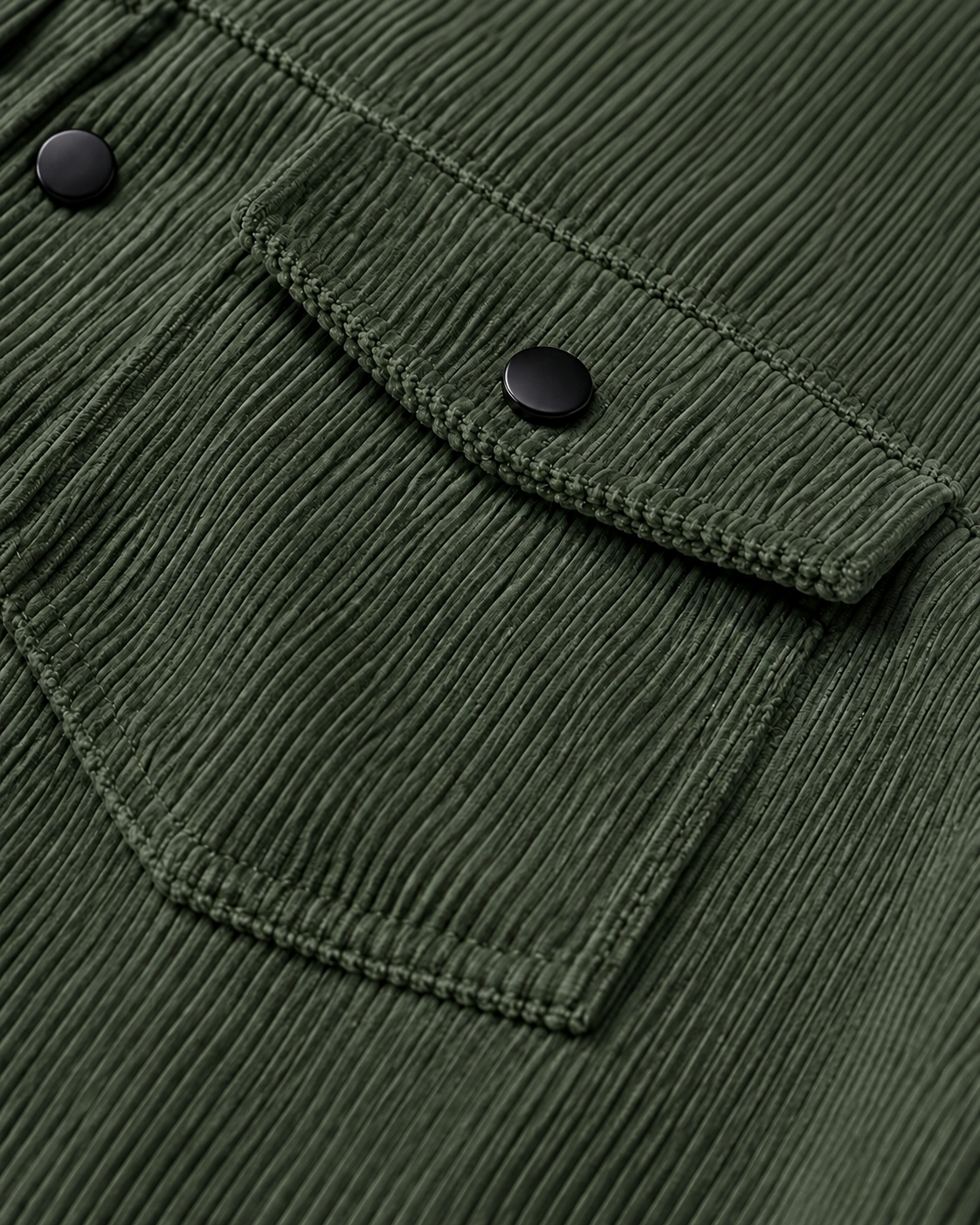 Men's Corduroy Workwear Jacket | Button-Up Multi-Pocket Overshirt