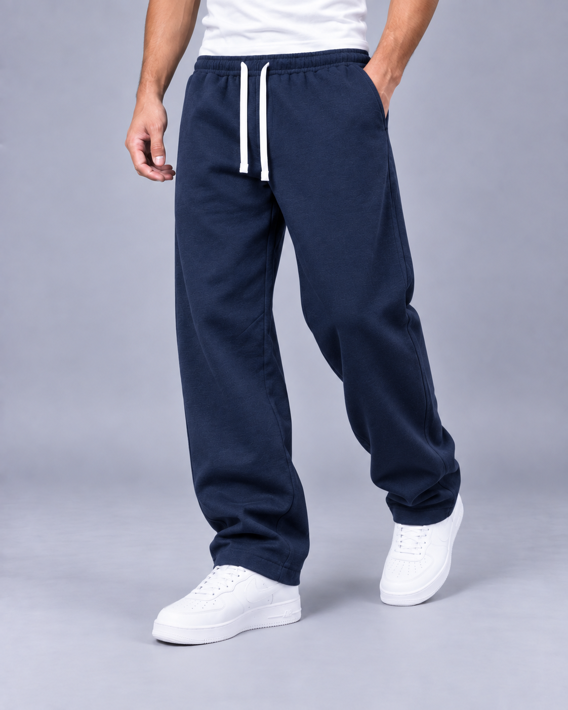 Men's Waist Drawstring Joggers | Straight-Leg Trousers with Loose Fit