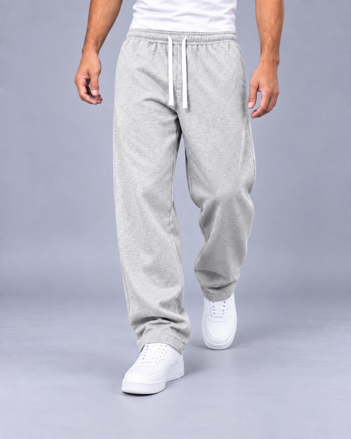 Men's Waist Drawstring Joggers | Straight-Leg Trousers with Loose Fit