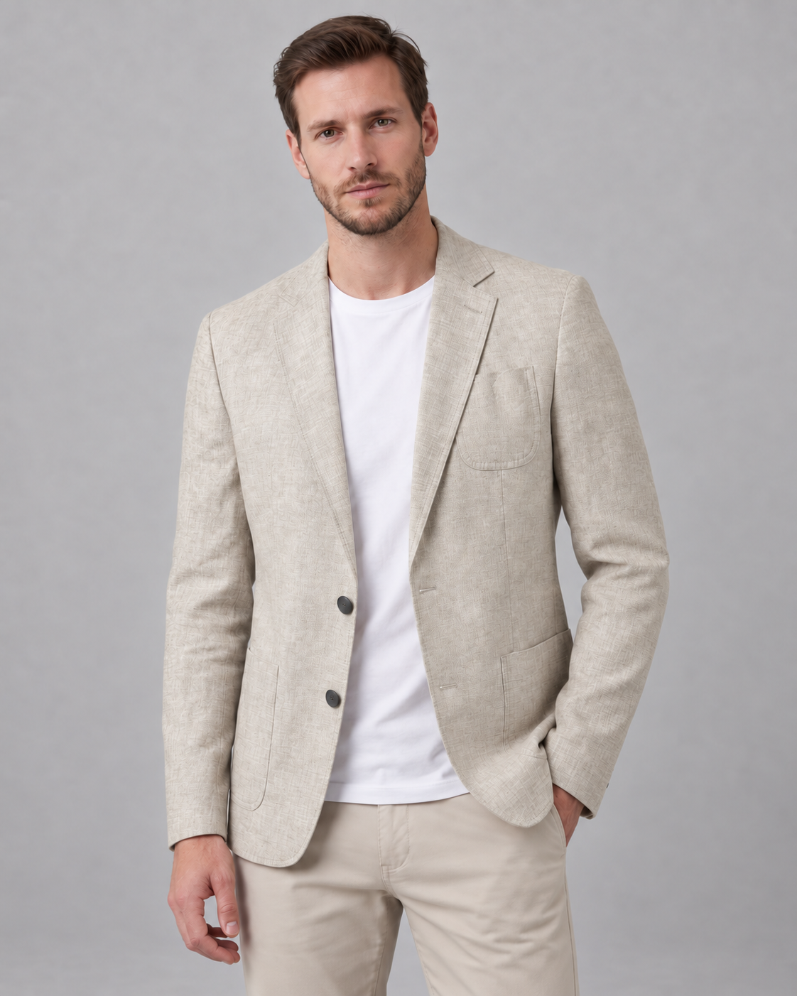 Men's Linen Blazer Jacket