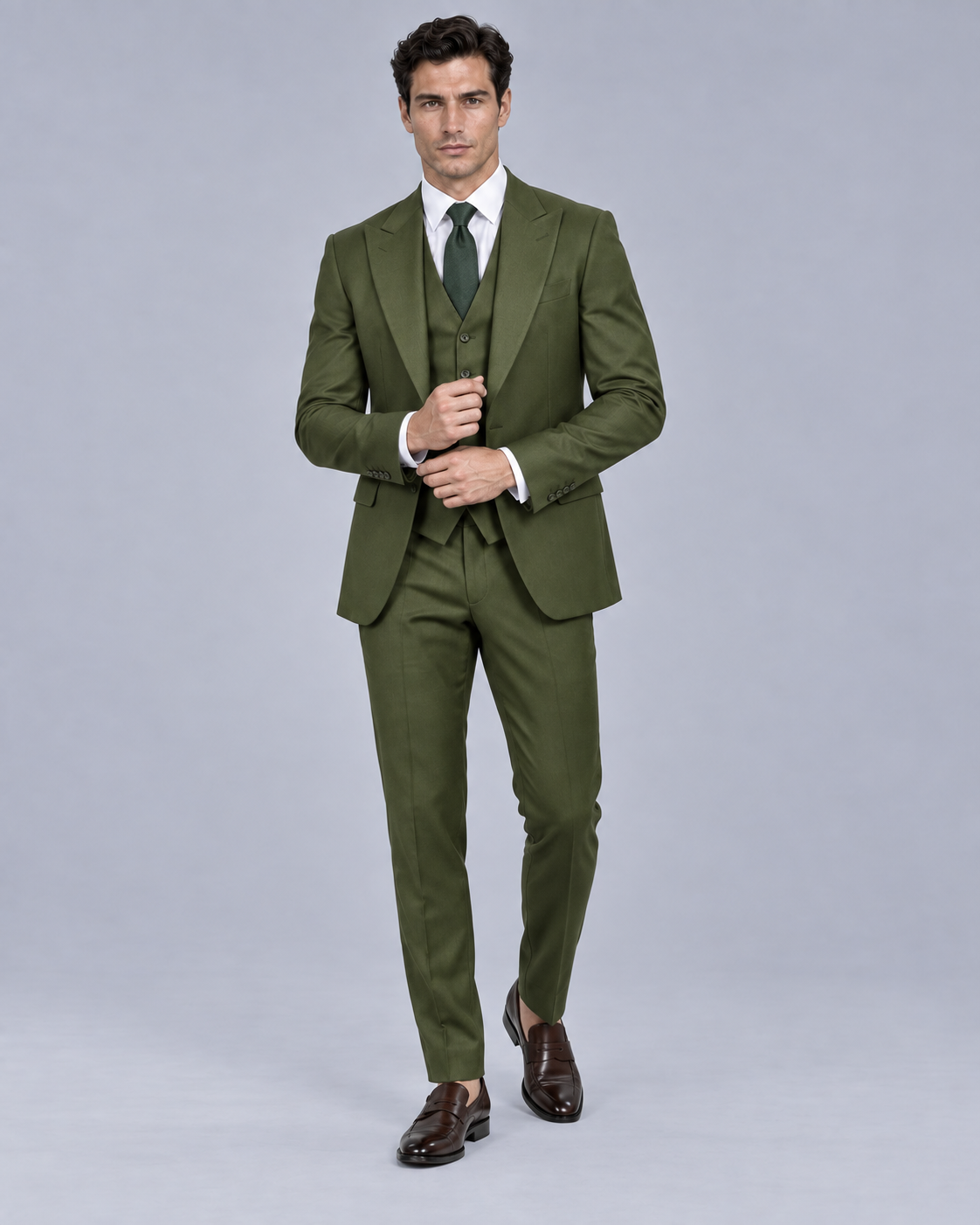 Men's Slim Fit Three-Piece Suit | Blazer Vest Trousers Set