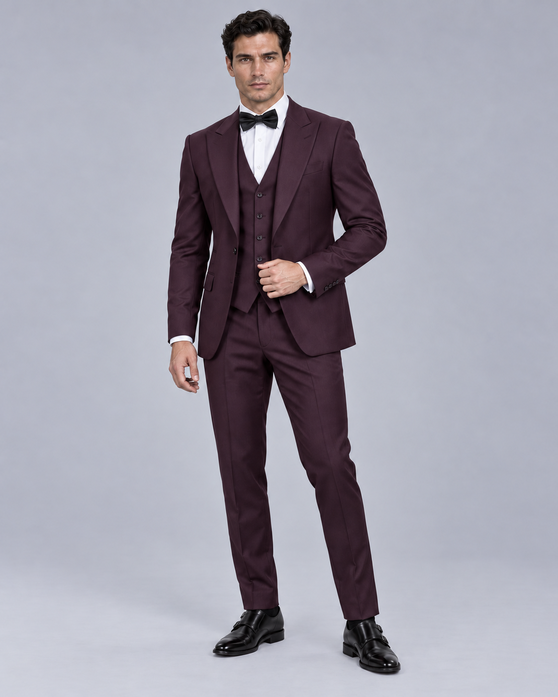 Men's Slim Fit Three-Piece Suit | Blazer Vest Trousers Set
