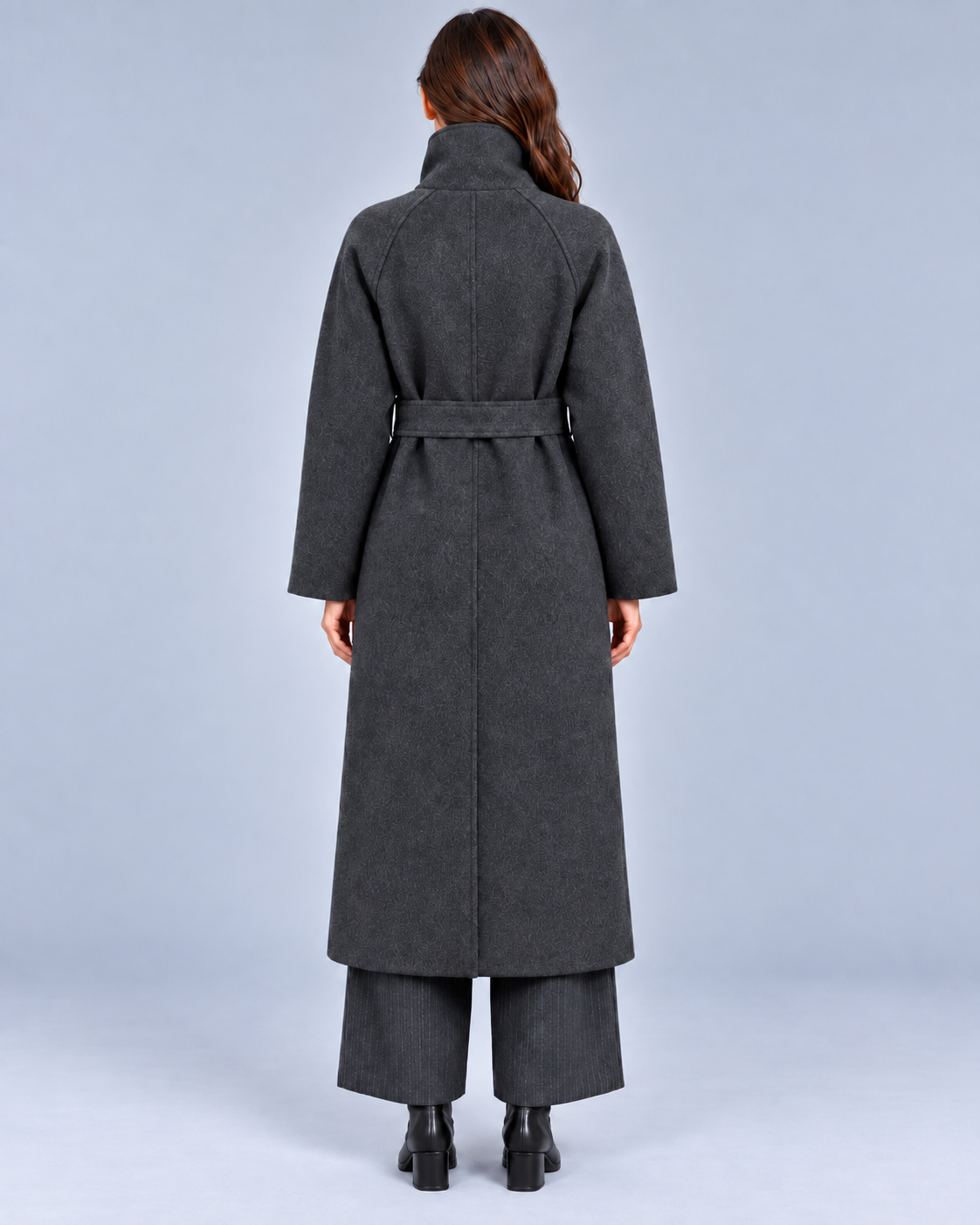 Women's Wool Blend Trench Coat | Elegant Ankle-Length Winter Outerwear