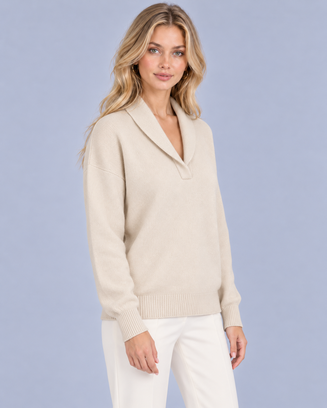 Women's Soft Knit Jumper | Relaxed V-Neck Sweater
