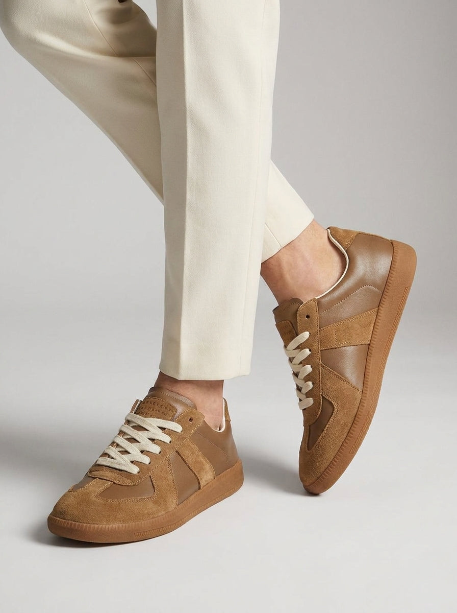 Retro Sneakers in Suede and Leather
