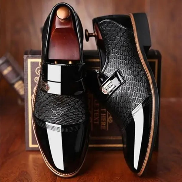 Men's Patent Leather Slip-On Dress Shoes