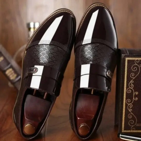 Men's Patent Leather Slip-On Dress Shoes