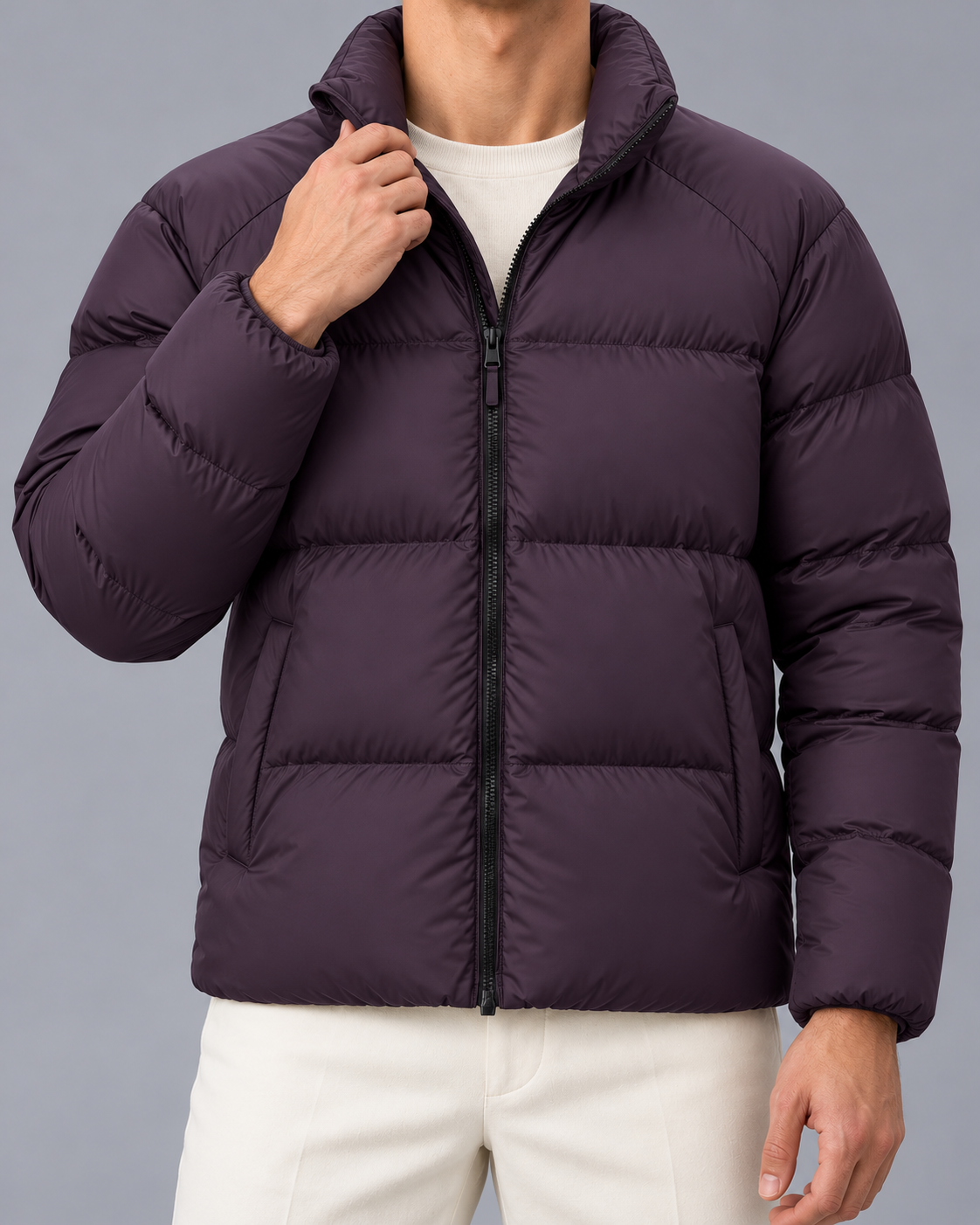 Men's Lightweight Puffer Jacket | Short Insulated Winter Coat