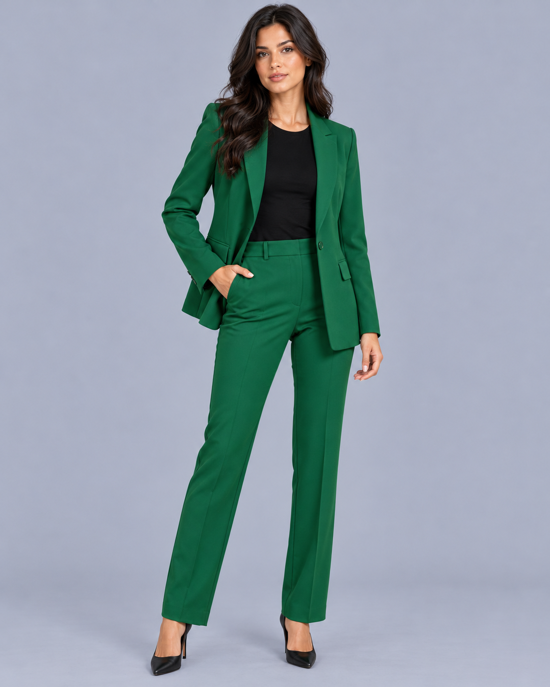 Women's Trouser Suit with Tailored Blazer