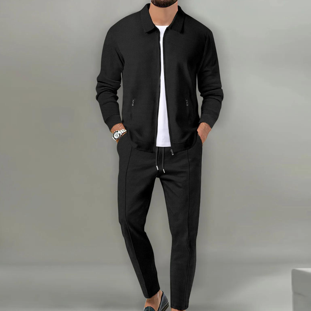 Men's Zip Cotton Jacket Set