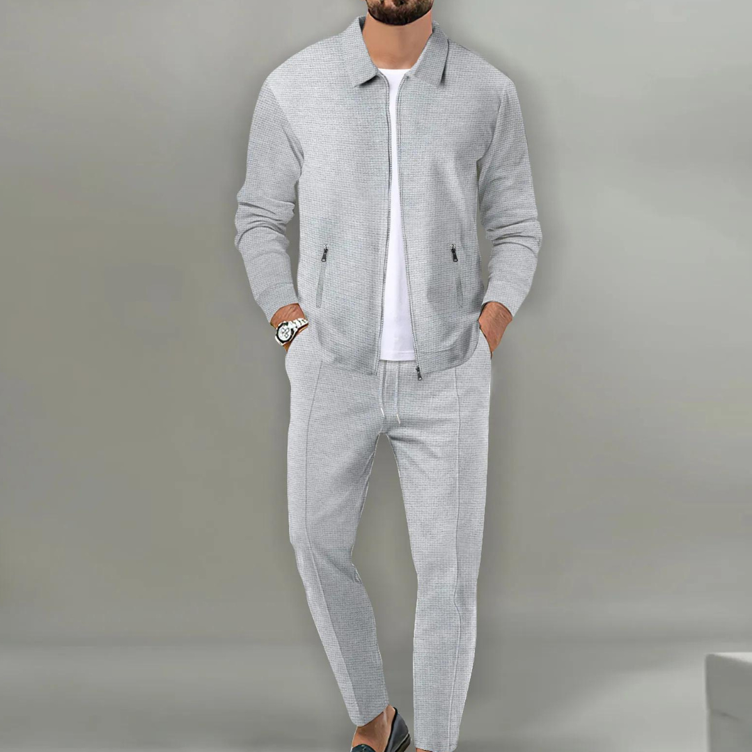 Men's Zip Cotton Jacket Set
