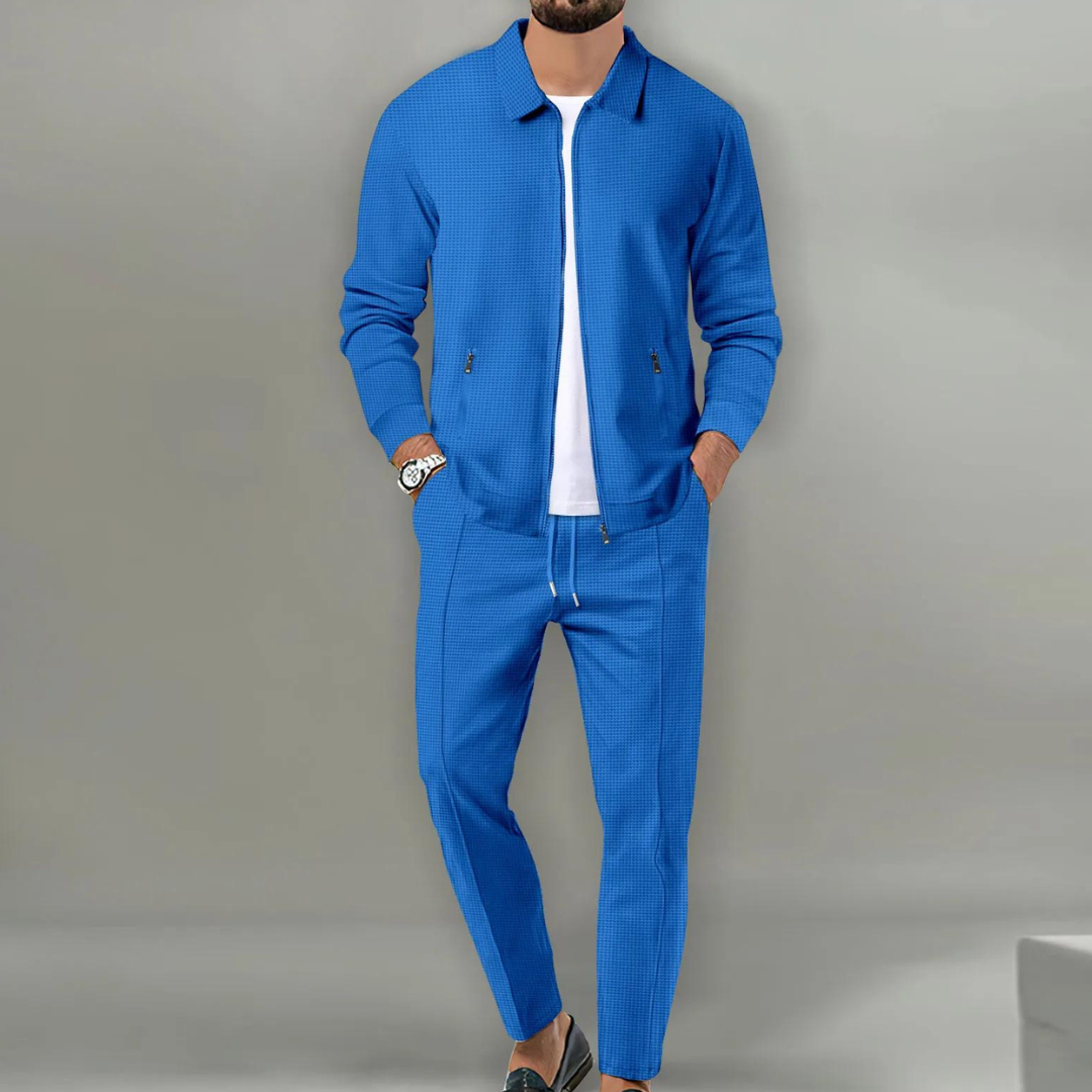 Men's Zip Cotton Jacket Set