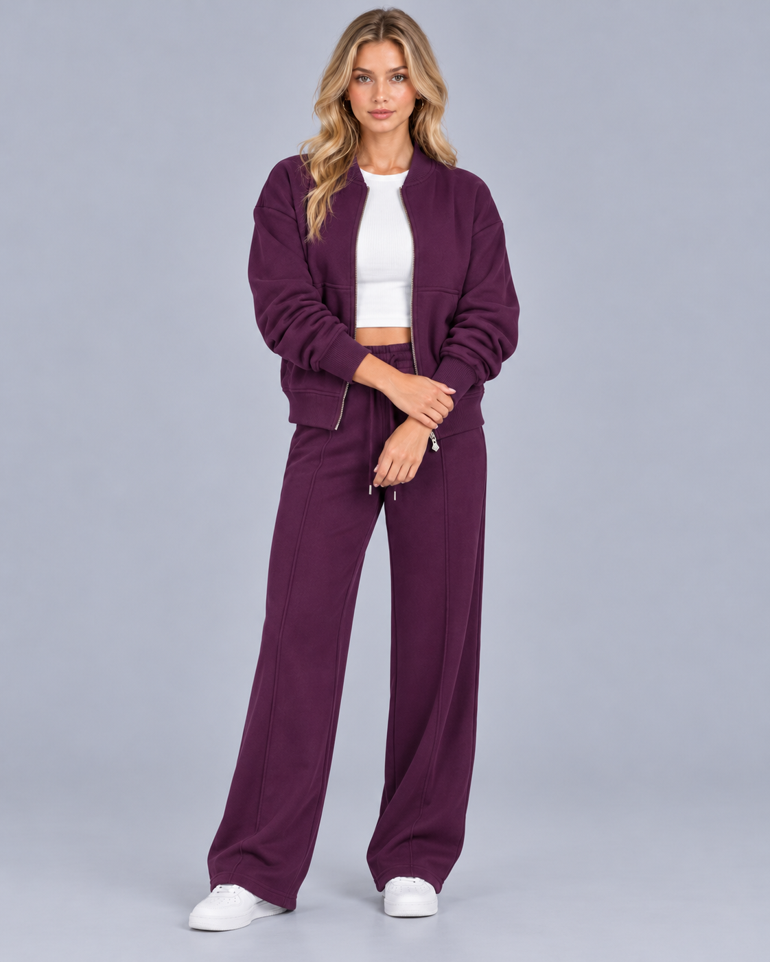Women's Zip-Up Bomber Co-Ord Set