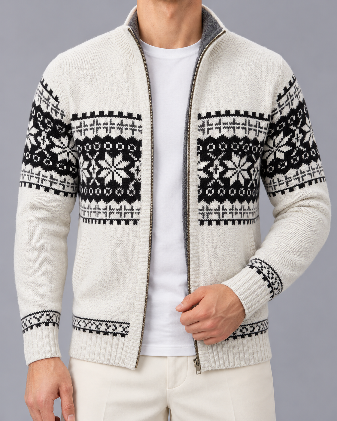 Men's Wool Ugly Christmas Cardigan | Insulating with a Lightweight feel