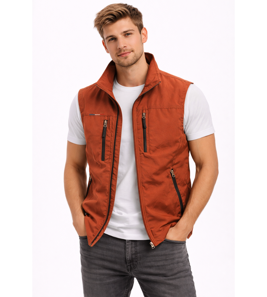 Men's Zip-Up Stand Collar Vest