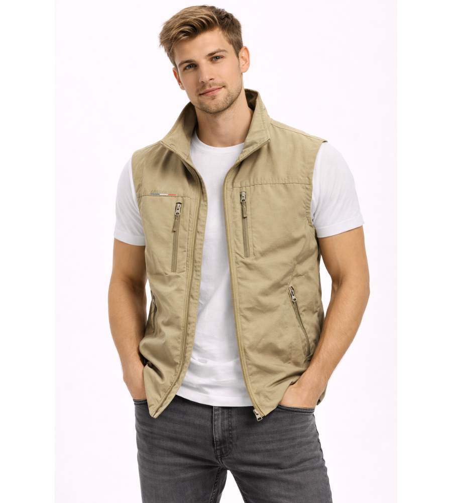 Men's Zip-Up Stand Collar Vest