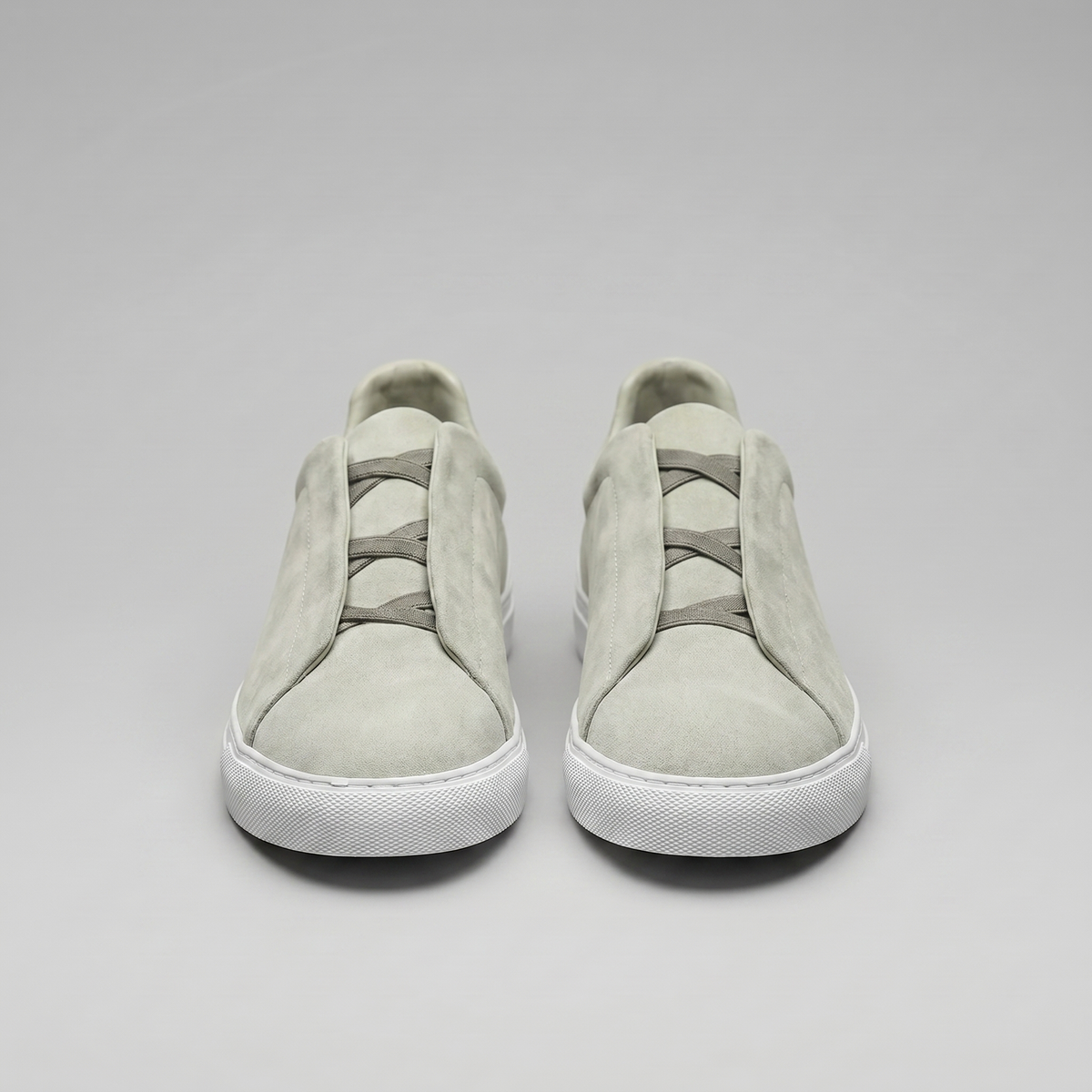 Men's Suede Low-Top Slip-On Trainers | Laceless Sneakers with Elastic Straps and Rubber Cupsole