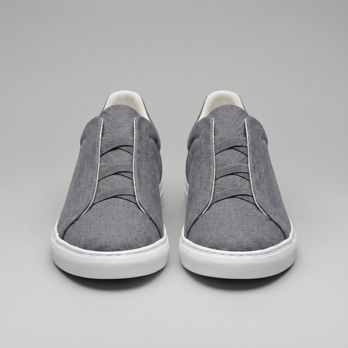 Men's Suede Low-Top Slip-On Trainers | Laceless Sneakers with Elastic Straps and Rubber Cupsole