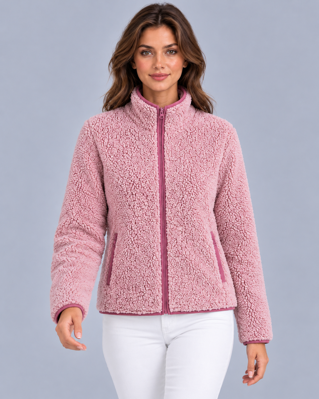 Women's Full-Zip Sherpa Fleece Jacket