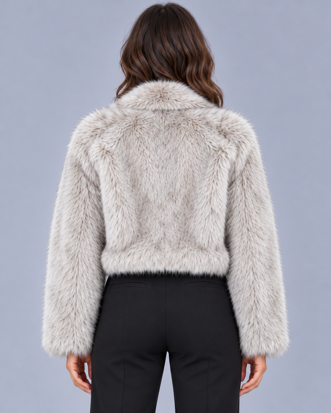 Women's Cropped Faux Fur Jacket