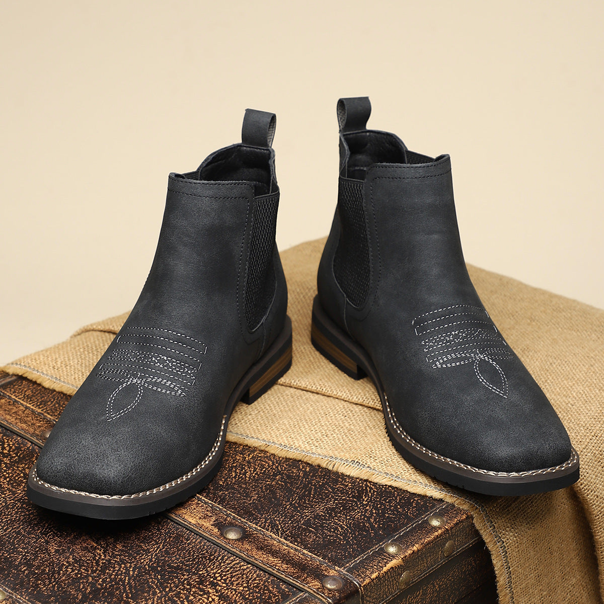 Mens Leather Ankle Boots
