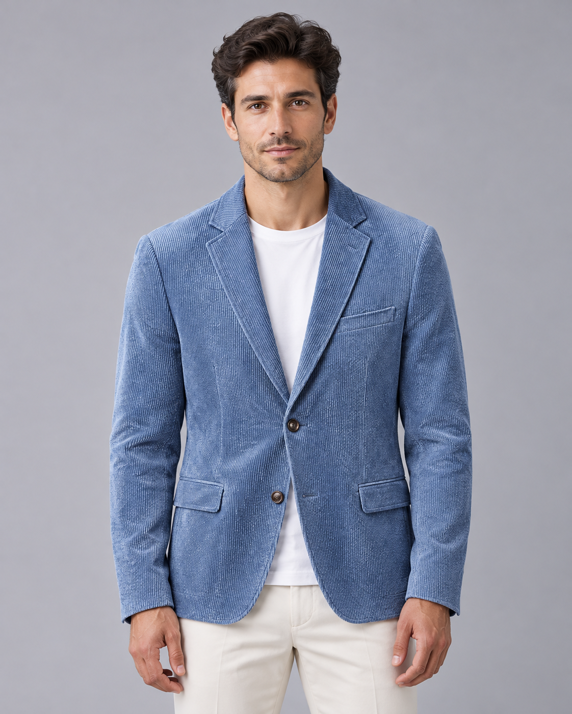 Men's Corduroy Sport Coat | Classic Two-Button Blazer for Timeless Style