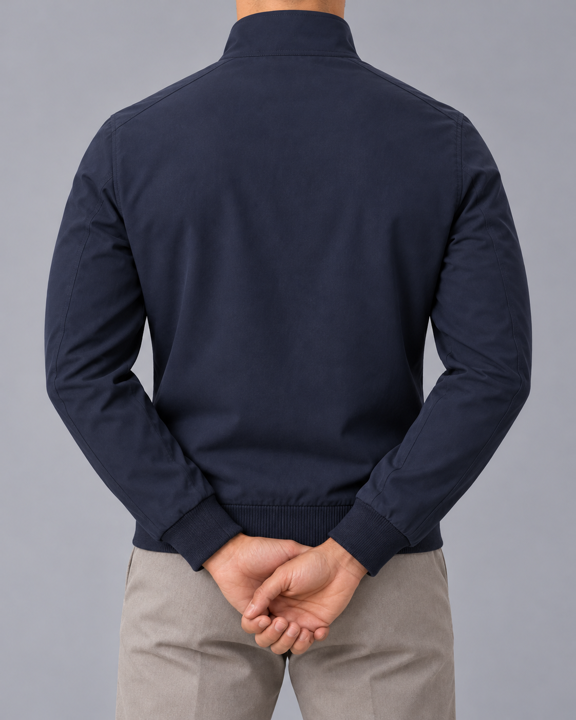 Men’s Quilted Lined Stand Collar Jacket