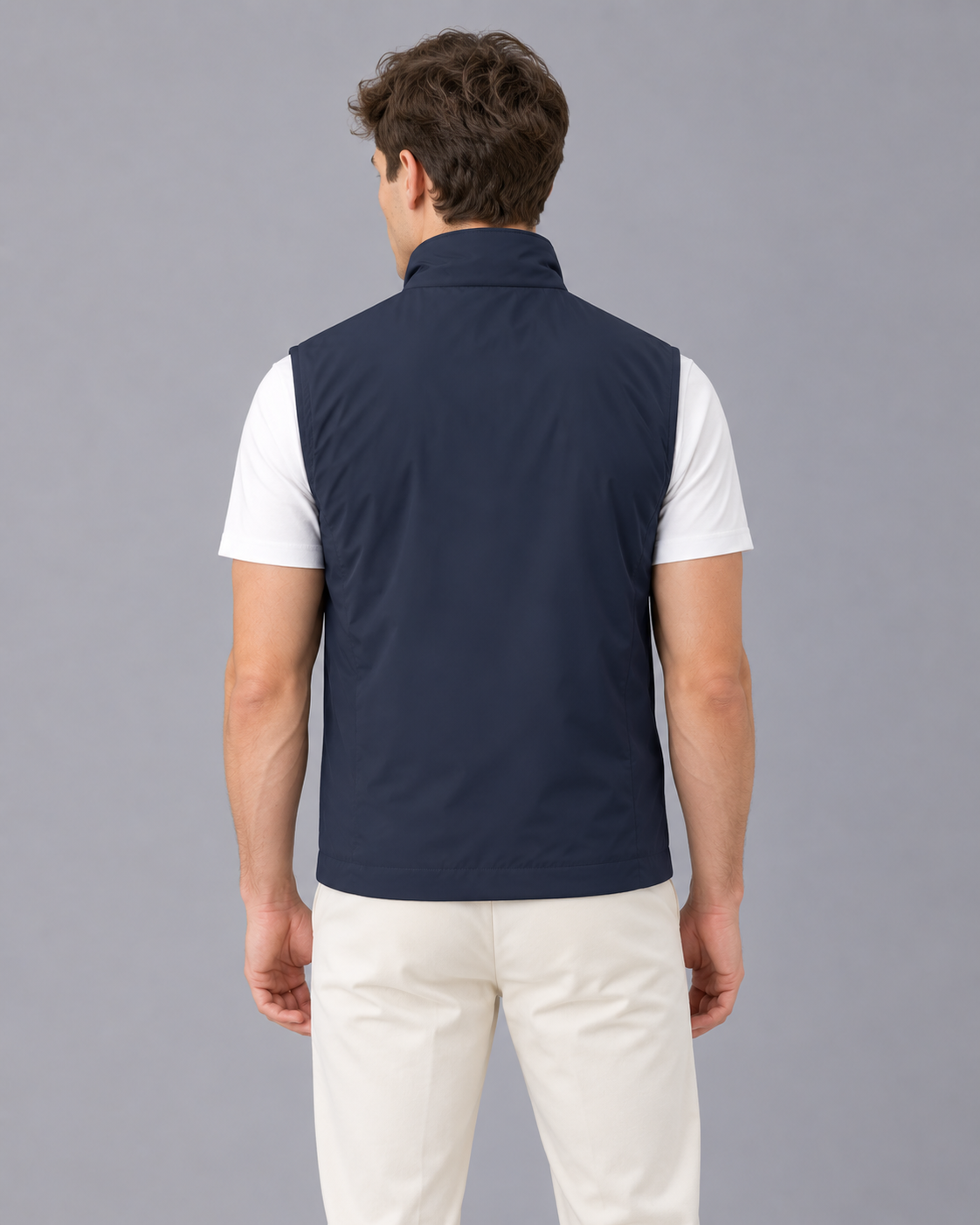Men's Gilet with Stand Collar | Full-Zip Sleeveless Bodywarmer with Zip Pockets