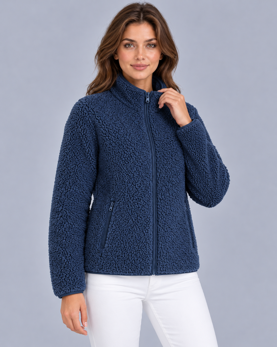 Women's Full-Zip Sherpa Fleece Jacket