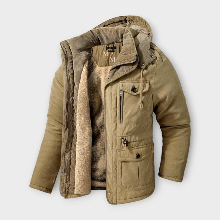 Men's Military Style Hooded Parka Jacket