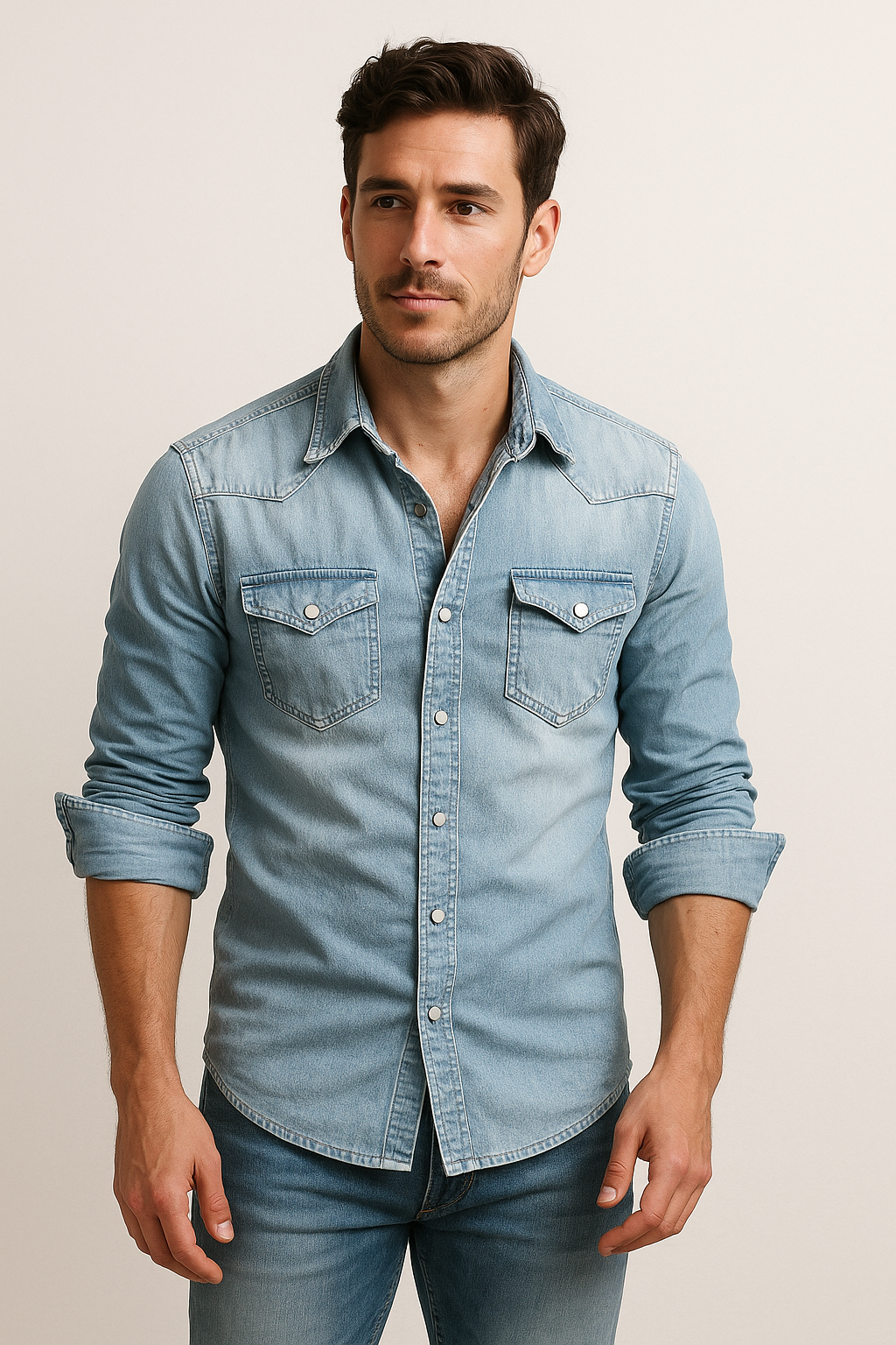 Men's Casual Denim Shirt