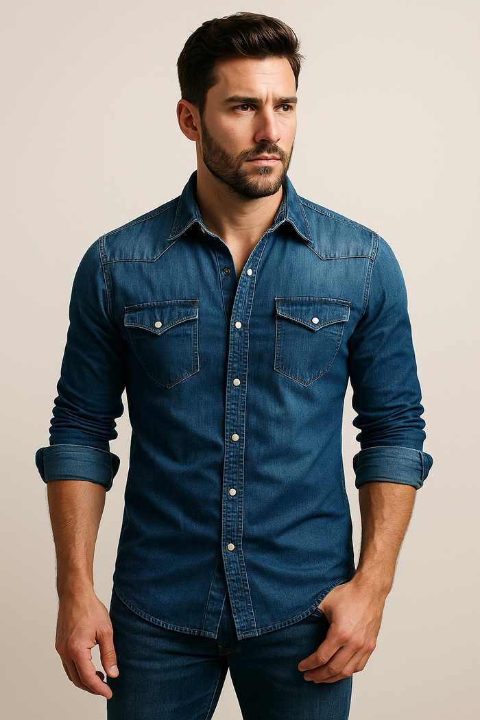 Men's Casual Denim Shirt