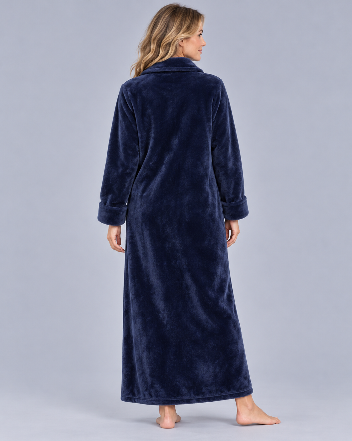 Women's Fleece Zip Up Dressing Gown