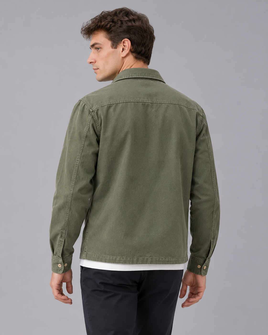 Men's Utility Overshirt with Flap Pockets