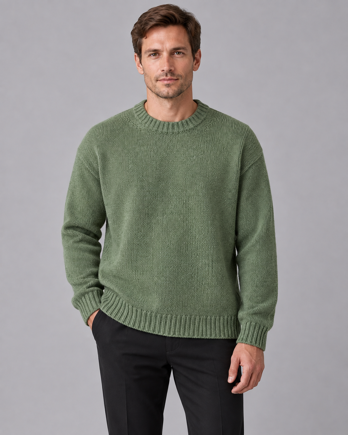 Unisex Soft Knitted Jumper with Round Neck