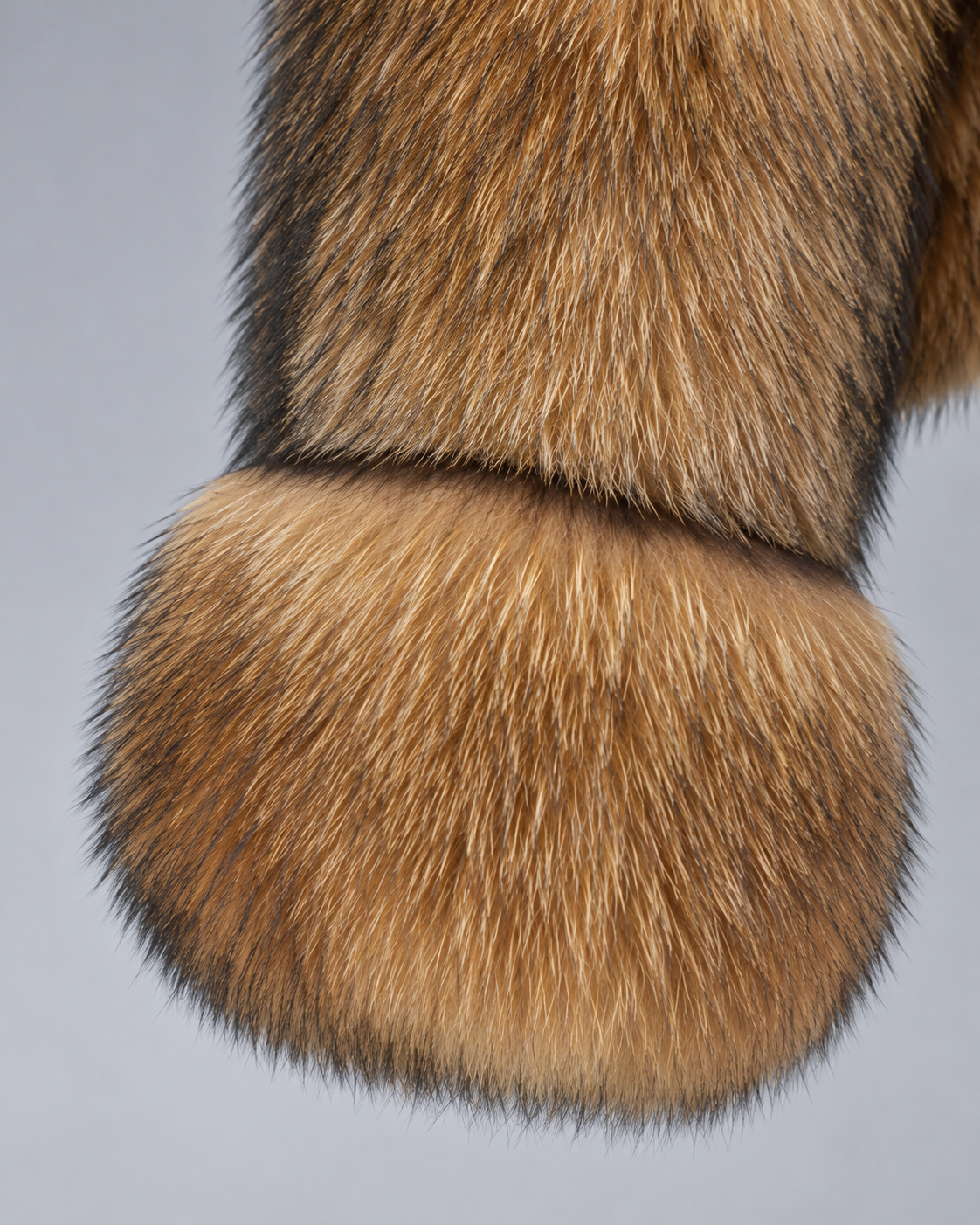 Women's Cropped Brown Fur Jacket - Oversized Collar