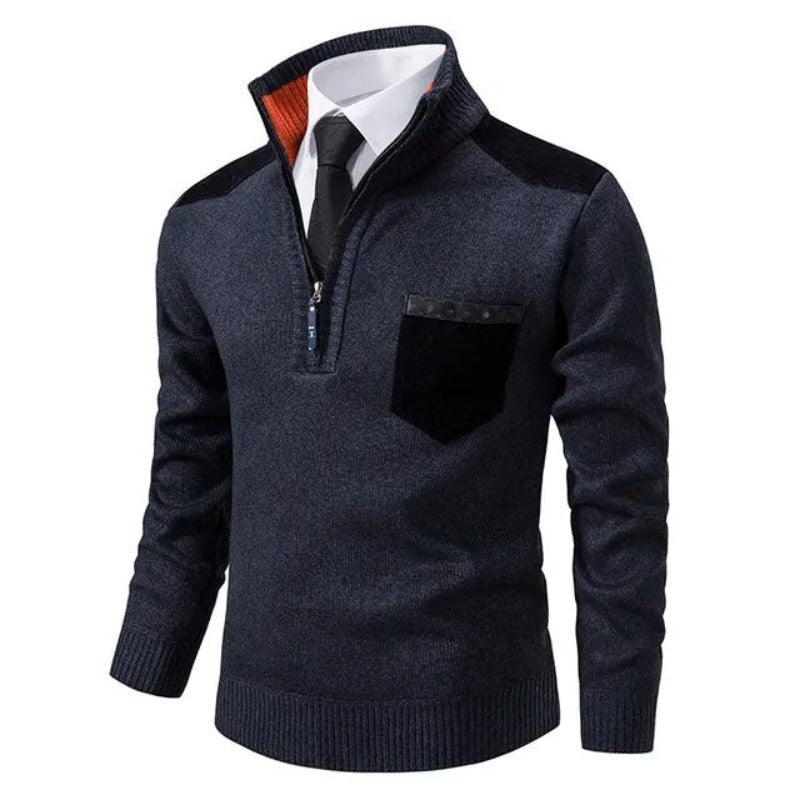 Men's Luxurious Crew-Neck Jumper — Elegant Autumn & Winter Knitwear for Smart-Casual & Formal Wear