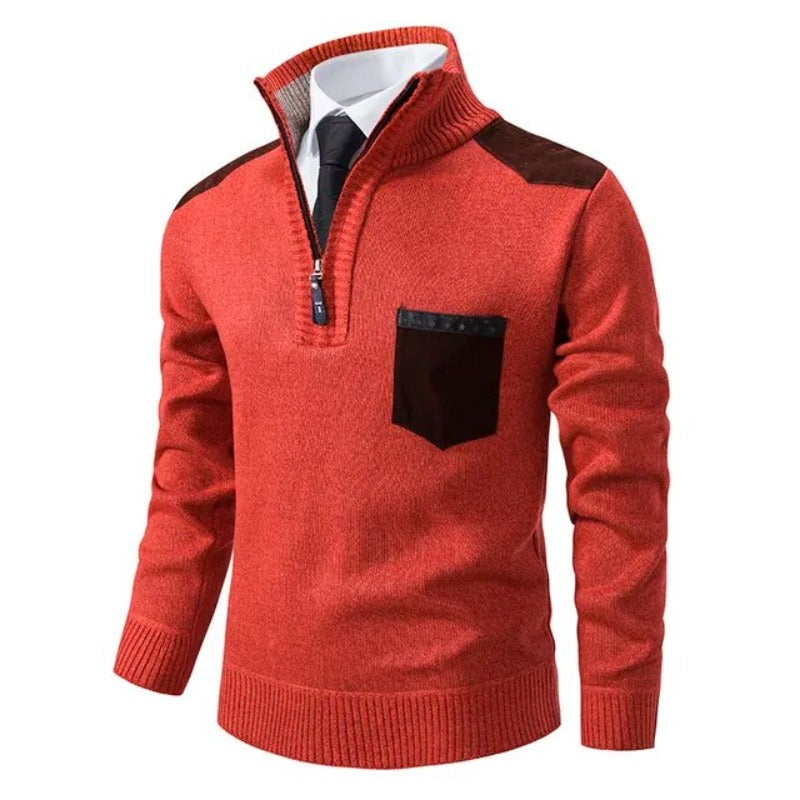 Men's Luxurious Crew-Neck Jumper — Elegant Autumn & Winter Knitwear for Smart-Casual & Formal Wear