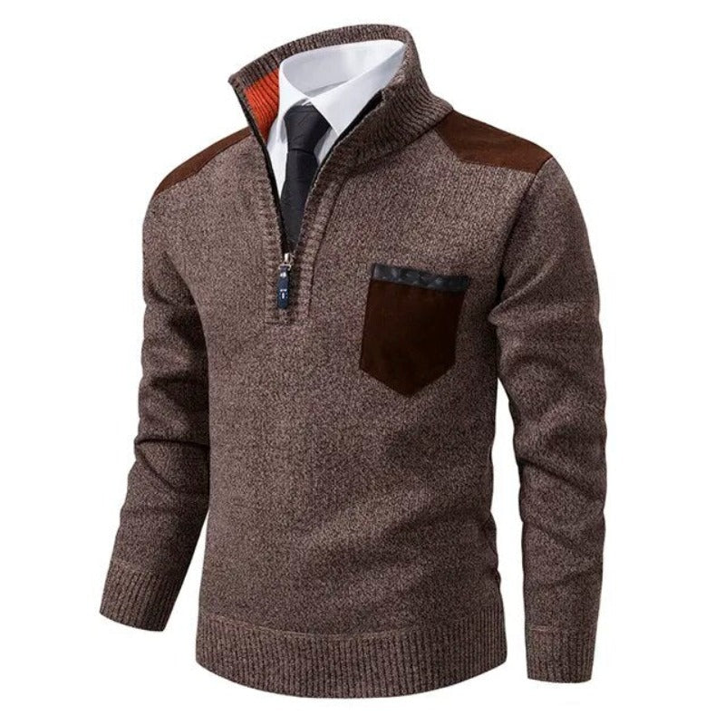 Men's Luxurious Crew-Neck Jumper — Elegant Autumn & Winter Knitwear for Smart-Casual & Formal Wear
