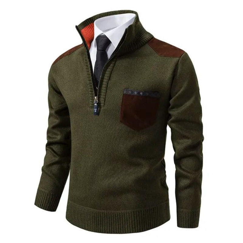 Men's Luxurious Crew-Neck Jumper — Elegant Autumn & Winter Knitwear for Smart-Casual & Formal Wear