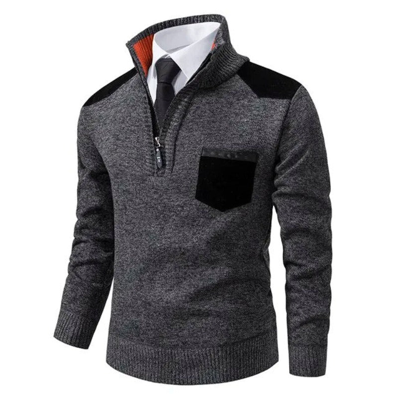 Men's Luxurious Crew-Neck Jumper — Elegant Autumn & Winter Knitwear for Smart-Casual & Formal Wear