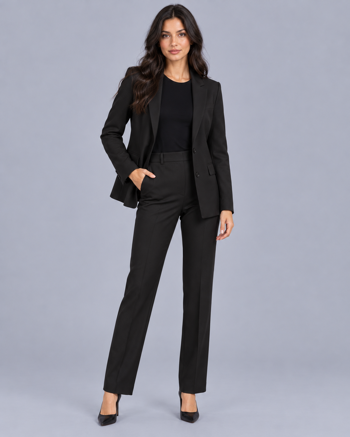 Women's Trouser Suit with Tailored Blazer